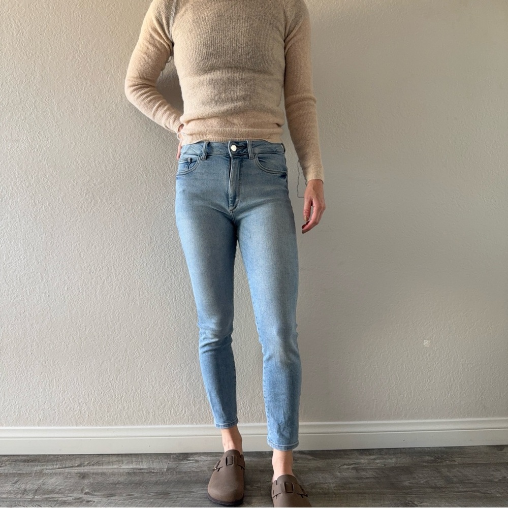 DL1961 Women's Farrow Skinny High Rise Instasculpt Crop Jeans